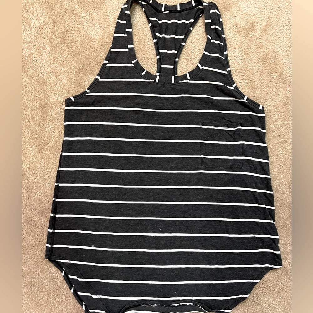 Lululemon Pocket Racerback Tank Stripe